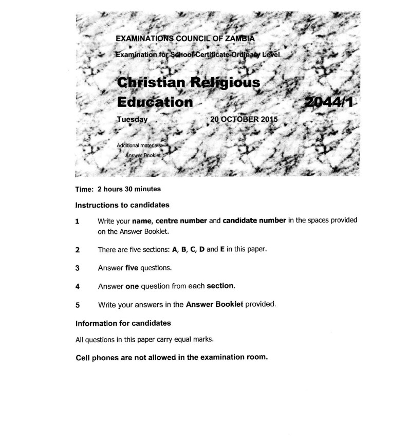 Religious Education (2044) Full Paper